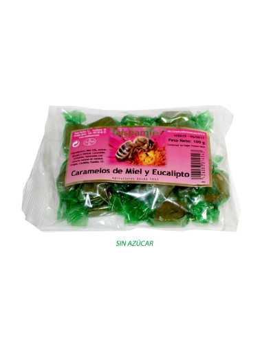Caramelos Miel y Eucalipto sin azucar 100g Hispamiel
